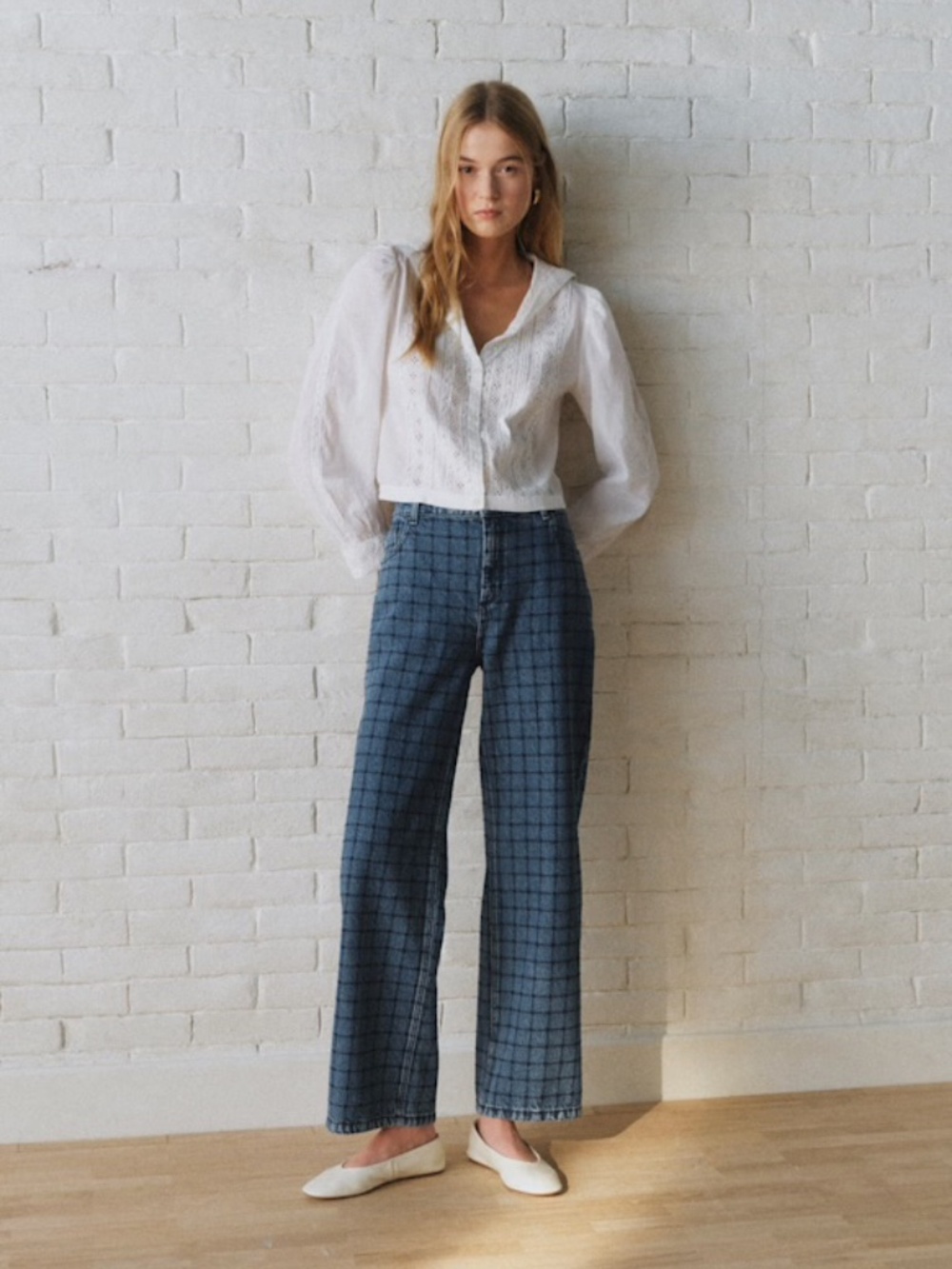 Sezane Le 90's Trousers - Sézane X Sea Ny Denim With Navy Embroidery - Size 6